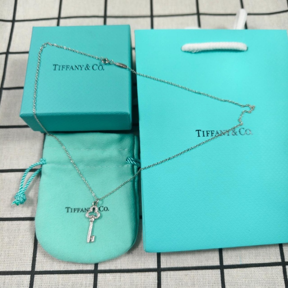 Tiffany & Co. Silver Key Pendant Necklace